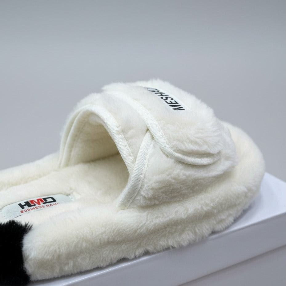 Chaussons de maison pour femmes avec bride moelleuse - Chauds et confortables grâce à leur large bride