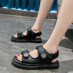 Sandales à plateforme de style coréen pour femmes – Chaussures de plage décontractées 2024
