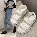 Sandales à plateforme de style coréen pour femmes – Chaussures de plage décontractées 2024
