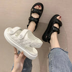 Sandales à plateforme de style coréen pour femmes – Chaussures de plage décontractées 2024