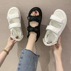 Sandales à plateforme de style coréen pour femmes – Chaussures de plage décontractées 2024